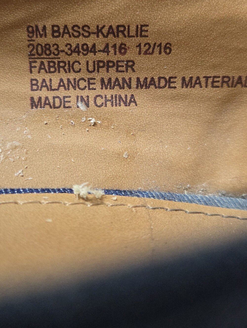 Bass Women’s Karlie Denim Blue Wedge Cork Shoes Platform Size 9 - Picture 6 of 7